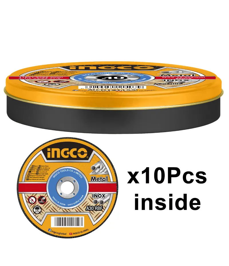 Ingco 4.5" / 115mm Abrasive Metal Cutting Disc Set (MCD121155)