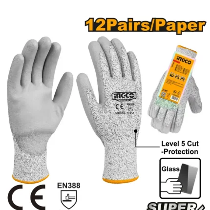Ingco Cut-Resistance Gloves (HGCG02-XL)
