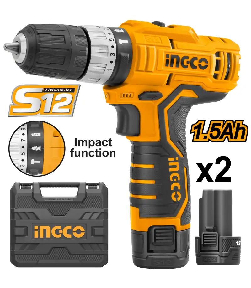 Ingco Lithium-Ion Impact  Drill 12V (CIDLI1232)