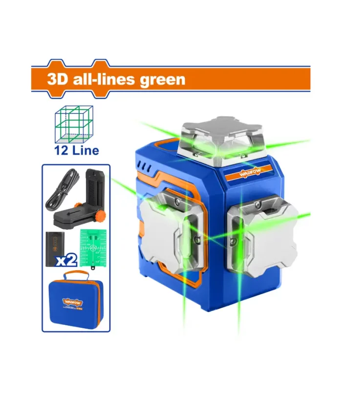 Wadfow 3D Green Beam Self-Leveling Laser Level (WLE2M12)