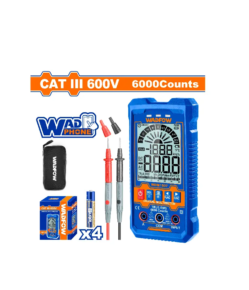 Wadfow 6000 Counts Digital Multimeter (WDM1507)