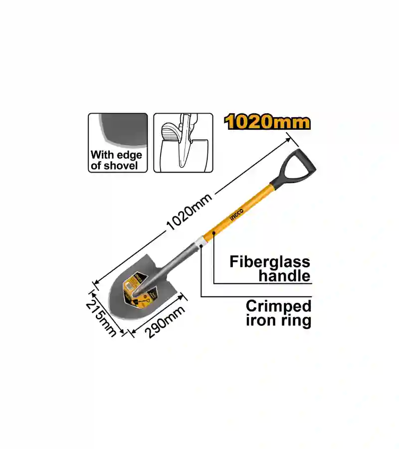 Ingco Steel Shovel (HSSLH05)