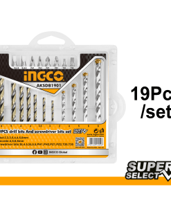 19-Piece Drill Bits and Screwdriver Bits Set