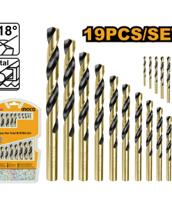 19-Piece HSS Twist Drill Bits Set