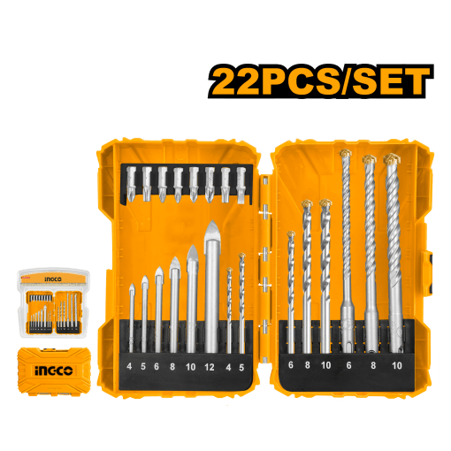 22-Piece Drill Bits and Screwdriver Bits Set