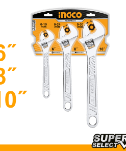 3-Piece Adjustable Wrench Set