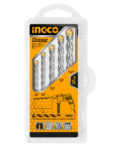 5-Piece Masonry Drill Bits Set