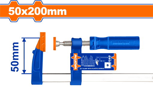 50x200mm plastic handle F clamp