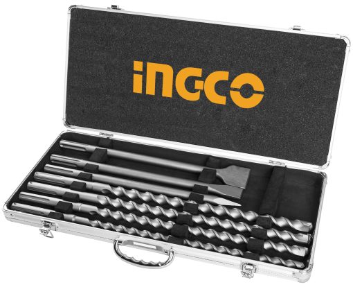 7-Piece SDS Max Hammer Drill Bit and Chisel Set