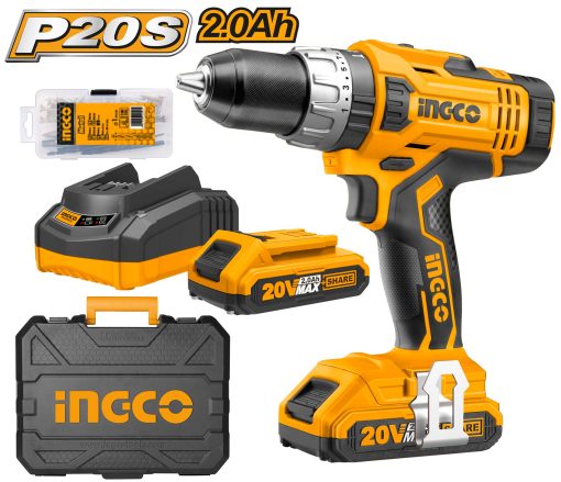 Ingco Lithium-Ion cordless drill set (CDLI2003)