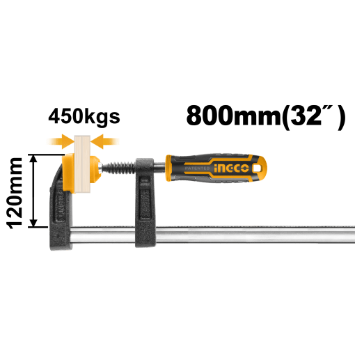 Industrial F Clamp with Plastic Handle